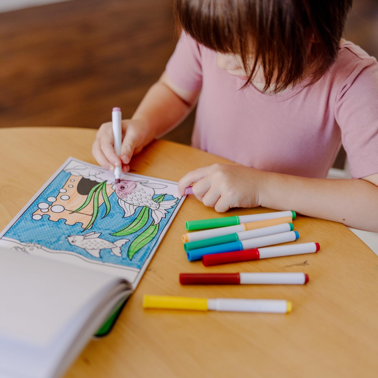 Melissa & Doug Magic-Pattern Kids Pets Marker Coloring Pad On The Go Travel Activity