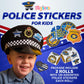Playbees Police Stickers For Kids - 200 Pack Of Law Enforcement Themed Designs - Kids' Educational Arts And Crafts, Back To Scho