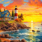 1000 Piece Puzzle For Adults, Lighthouse Puzzle For Adults 1000 Piece, Seaside Sunset Landscape Jigsaw Puzzle 1000 Pieces, Seash