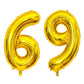 Shuntai 69Th Birthday Decorations For Men Women 69 Number Balloons Gold Jumbo Numbers 96 Foil Mylar Balloons With Happy Birthday