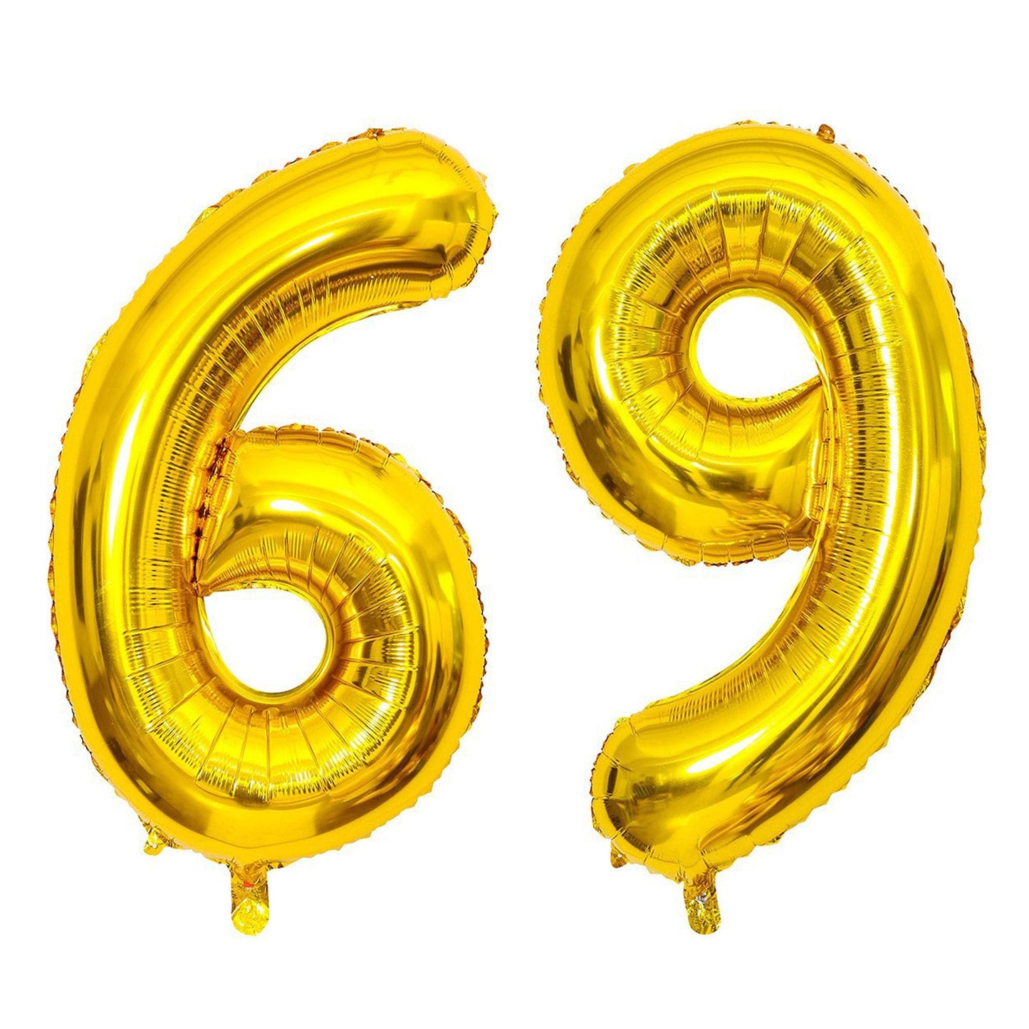 Shuntai 69Th Birthday Decorations For Men Women 69 Number Balloons Gold Jumbo Numbers 96 Foil Mylar Balloons With Happy Birthday