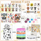 122Pcs Dog Party Favors Gift Set for Kids Dog Birthday Party Supplies Include 12 Dog DIY Face Stickers 12 Dog Bags 12 Keychains