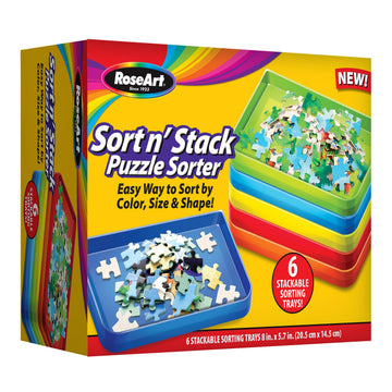 RoseArt Sort N'Stack Puzzle Sorter for Adults - Assorted Color, Plastic Material, Model 9320