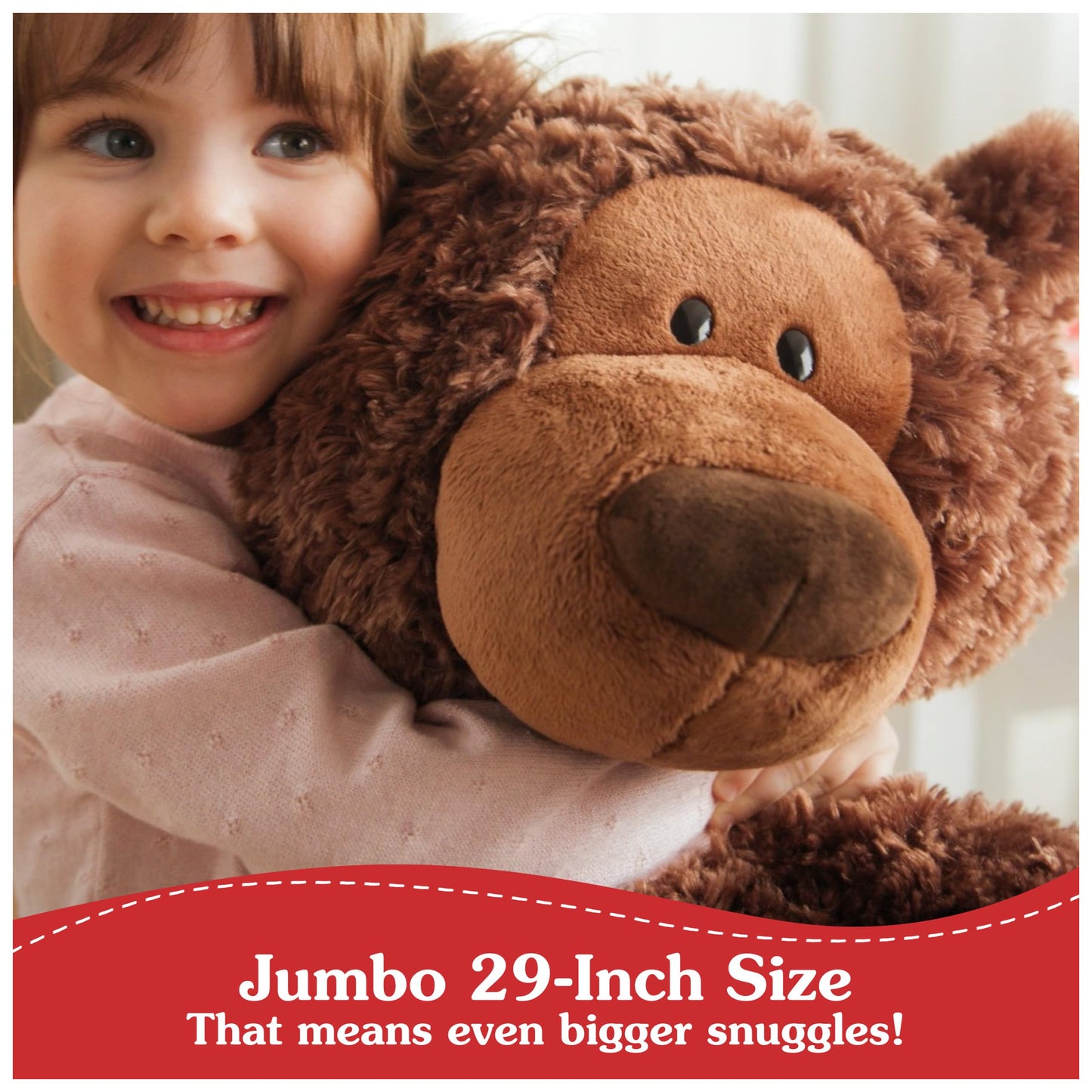 GUND Jumbo Philbin Teddy Bear, Plush Stuffed Animal, 29" Chocolate Brown, Model 6052820, Ideal for Ages 1 and Up