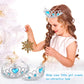 Zhanmai 24 Pcs Princess Crown Set Girl Plastic Tiara Dress up Costume Valentine Day Rhinestone Tiara Birthday Favor(Blue)