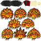 32 Sets Thanksgiving Turkey Suncatchers Craft Kit DIY Window Stained Glass Effect Thanksgiving Turkey Paper Crafts Home School C
