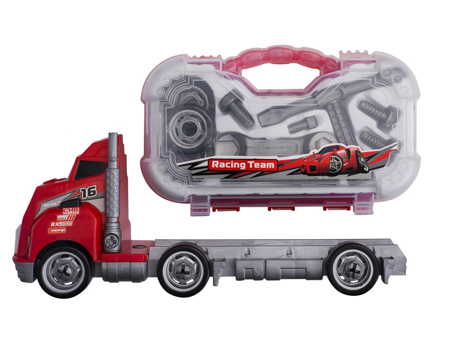 Big Daddy Big Rig Tool Master - Transport Toy Truck Carrier With Tools To Take Apart, Construct & Build. Get Your Child This Educational Truck.