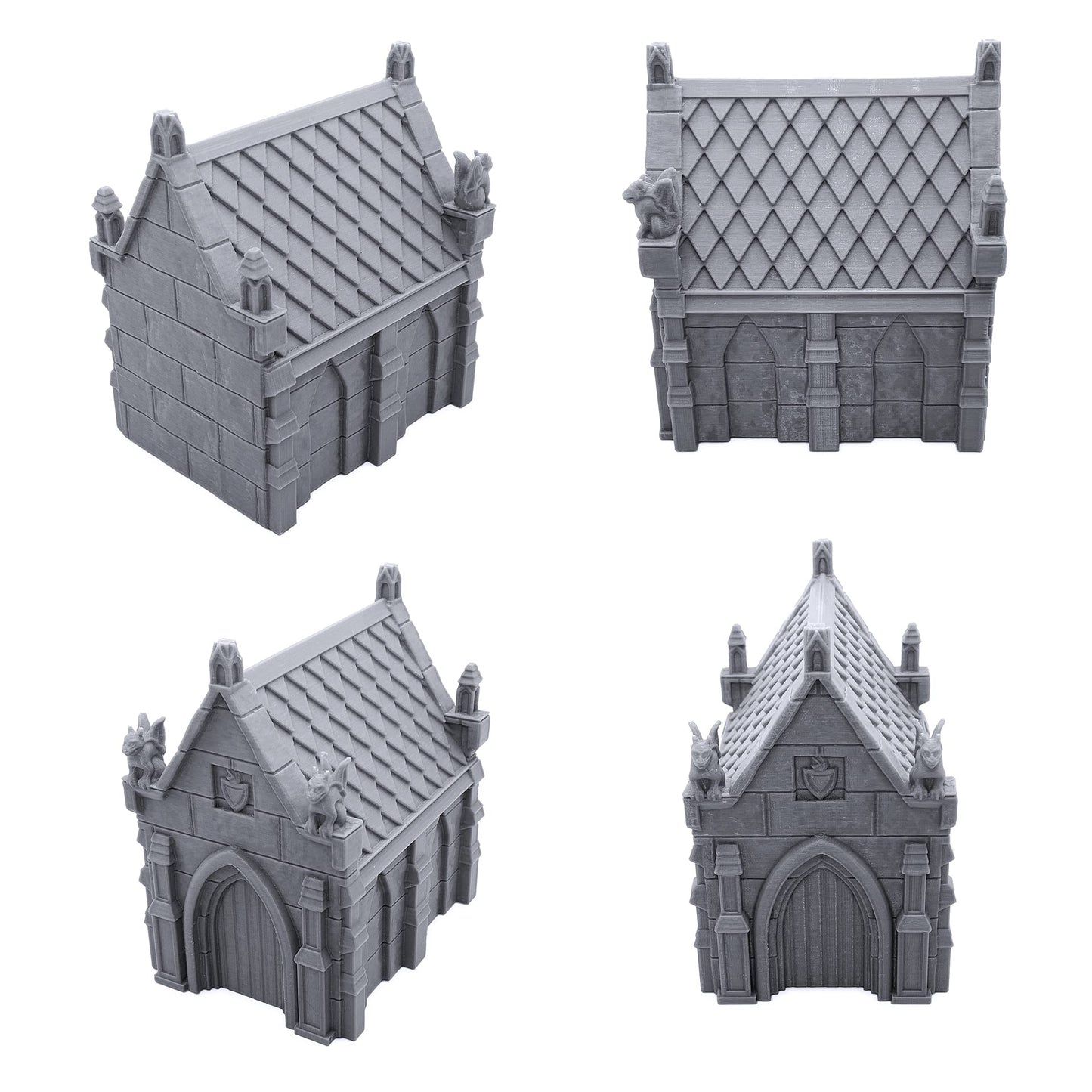 Endertoys Mausoleum Graveyard Scene, Terrain Scenery For Tabletop 28Mm Miniatures Wargame, 3D Printed And Paintable