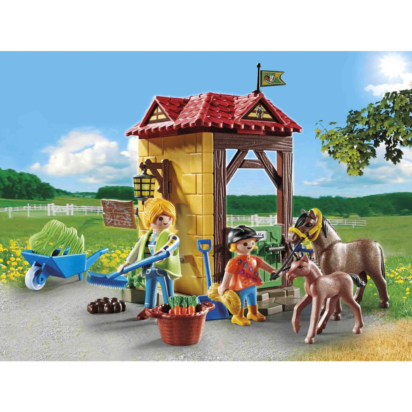 Playmobil Starter Pack Horse Farm, Standard Size, Multicolor, Model 70501, Plastic Material