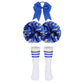 Lmyove Classic Blue 5-Piece Cheerleading Set For Kids - Includes Top, Skirt, Pom Poms, Headband, And Socks,4-5Y