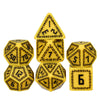 HDdais DND Dice Set, 7PCS Polyhedral Dice Set D&D for MTG Dungeons and Dragons Role Playing Game(Yellow)
