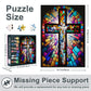 Stained Glass Puzzle Cross Puzzles For Adults 1000 Pieces, Christian Difficult Challenging Puzzles For Adults, Jigsaw Puzzles Wi