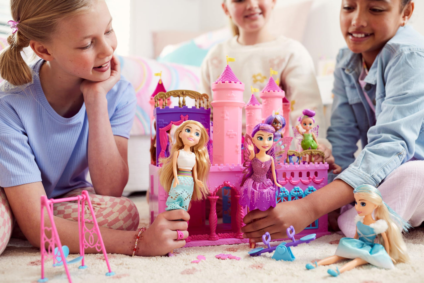 Sparkle Girlz-Dolls-4.7-Fantasy Little Friend Collection Set of 10 by ZURU, Perfect Girls for Kids 3 Years Old and Up