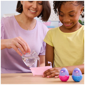 Hatchimals Alive, Make A Splash Playset With 15 Accessories, Bathtub, 2 Color-Change Mini Figures In Self-Hatching Eggs, Kids Toys For Girls And Boys