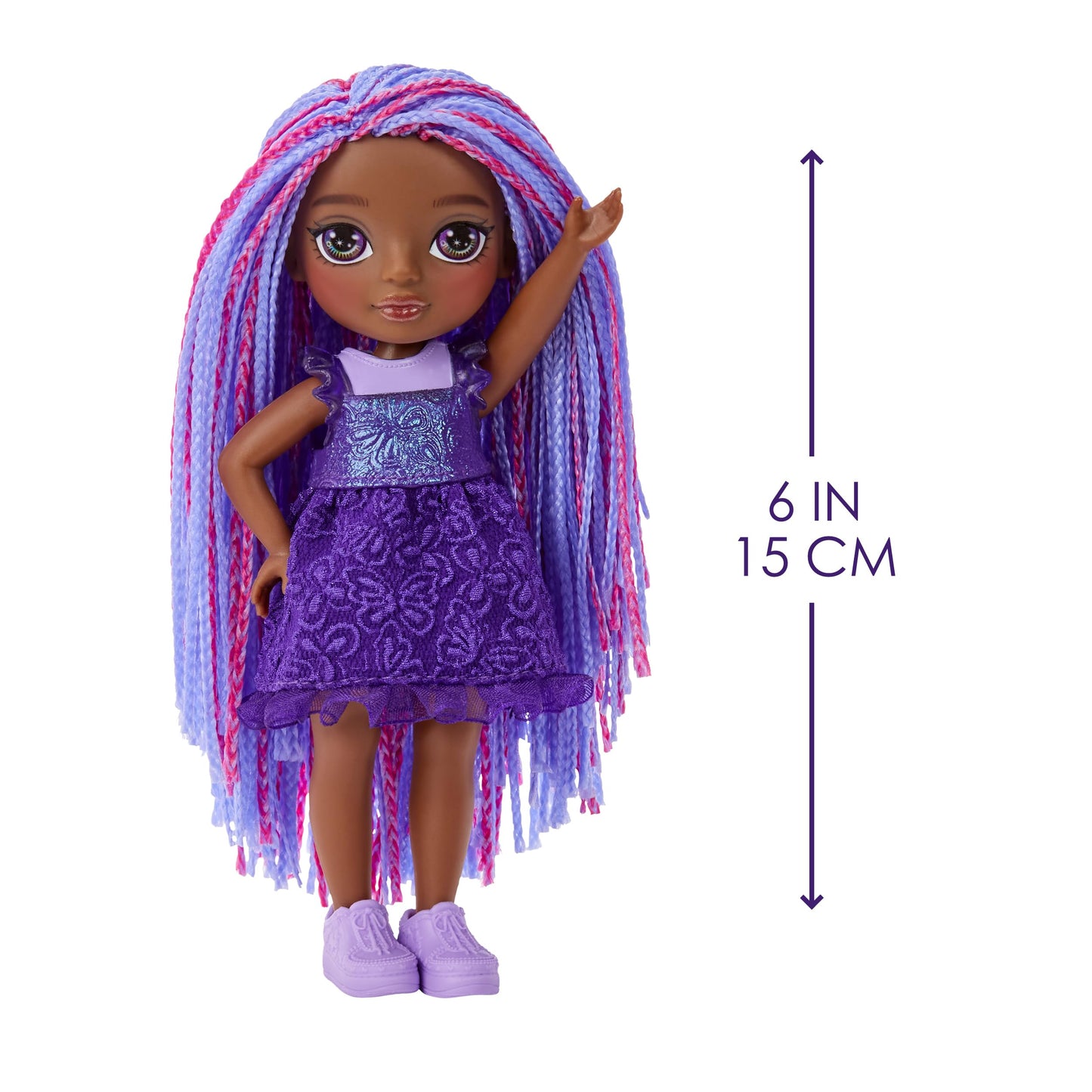 Rainbow High Littles – Indigo Bailey, Purple 5.5' Posable Small Doll With Purse, Magical Pet Fox, Girls Toy Gift, Kids Ages 4-12 Years