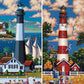 D·O·W·D·L·E 500 Piece Jigsaw Puzzle - Lighthouses South, Cardboard Construction, Model 00327