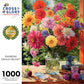 Cross & Glory - Rainbow Dahlia Delight - 1000 Piece Jigsaw Puzzle For Adults | Vibrant Flower Collection | Satin Finish | Challenging & Colorful Art
