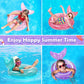 Heysplash Mermaid Pool Float, 2 Pack Mermaid Tail Shaped Pool Swimming Float Tube Ring Floatie, Summer Water Fun Beach Party Swi