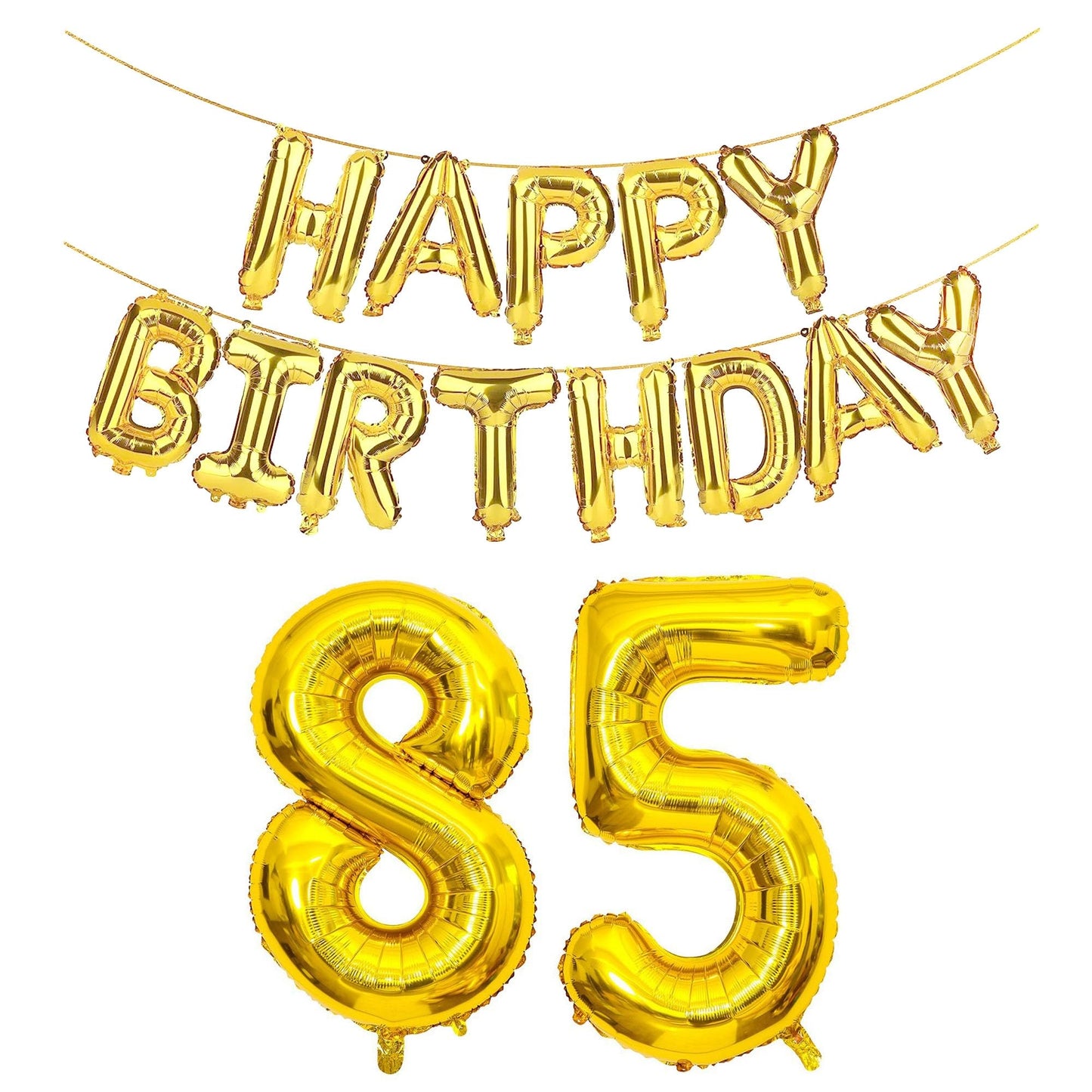 Shuntai 85Th Birthday Party Decorations For Men Women 85 Number Balloons Gold Jumbo Number 85 Foil Mylar Balloons With Happy Bir