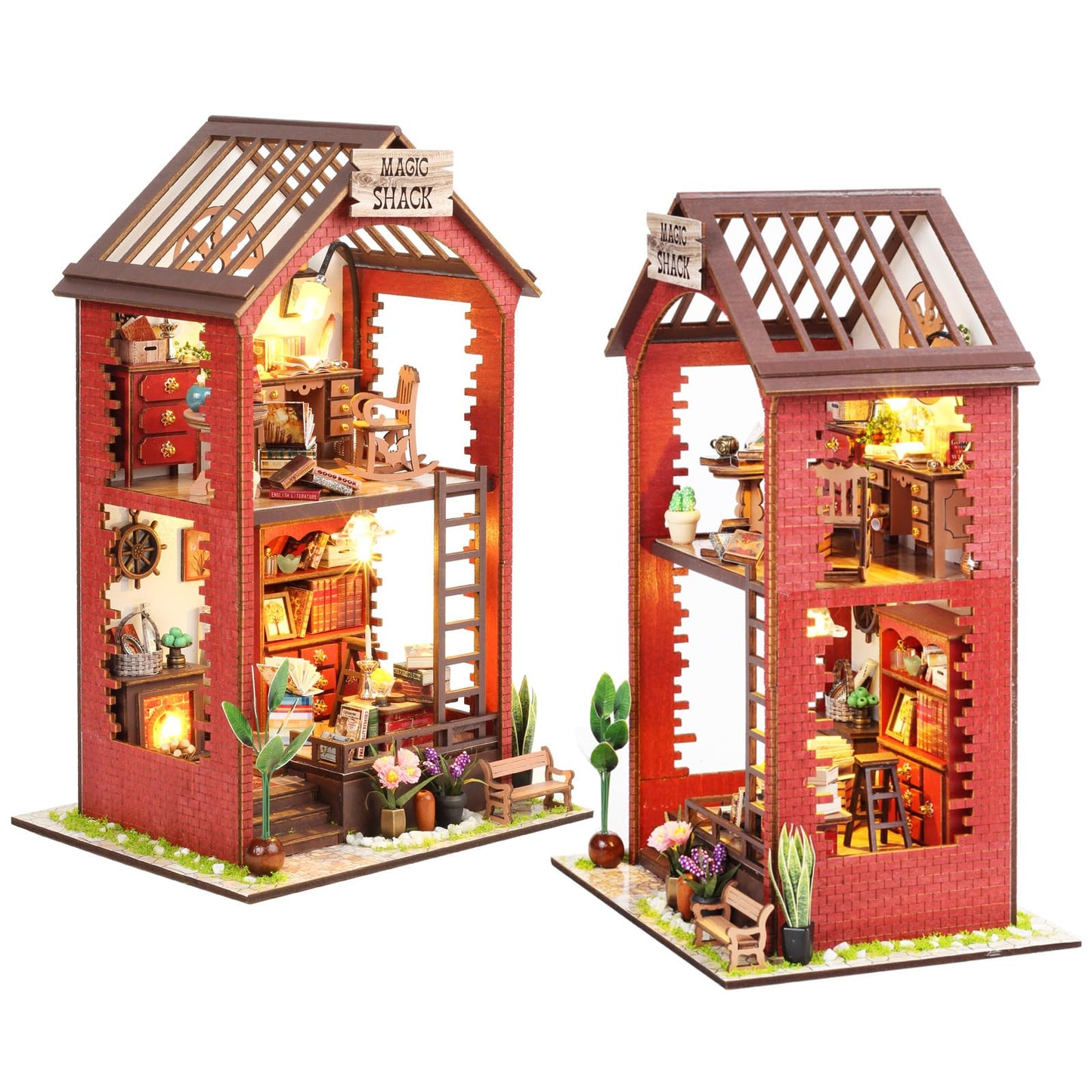 Book Nook Kit  Christmas DIY Dollhouse with Sensor Led Light  Wooden Puzzles  limited availability  for 14+ Teens and mature-themeds Building