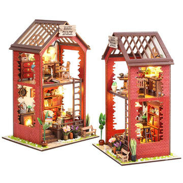 Book Nook Kit  Christmas DIY Dollhouse with Sensor Led Light  Wooden Puzzles  limited availability  for 14+ Teens and mature-themeds Building