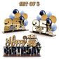 Lingteer Happy 25Th Birthday Gold Acrylic Table Topper Centerpieces Set - Cheers To 25 Years Old Birthday 25Th Bday Party Gift Decorations.