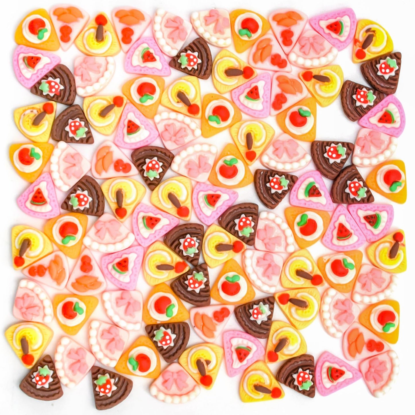 100 Pieces Mini Cake For Dollhouse Miniatures Mini Food For Crafts Tiny Resin Things For Dollhouse Mini Kitchen Micro Landscapin