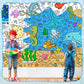 Ddmy Under The Sea Giant Poster, 72 X 35.5 Inch Versatile Drawing Paper For Kids, Classroom Wall/School/Home, Sea Animal Table Cover Coloring Sheets Tablecloth