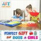 Art with Smile Drawing Stencils Kit - 300 Shapes, A4/Letter Size, Child-Safe, Non-Toxic, Red Carry Case, Perfect for Kids' Creativity