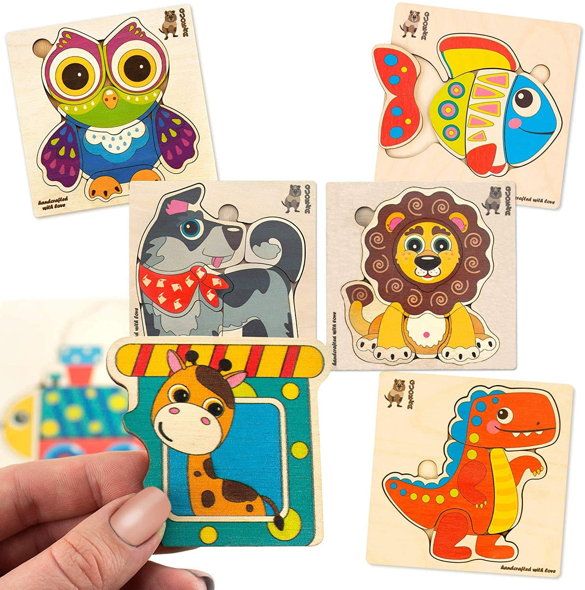 Toddlers Wooden Animal Riddle