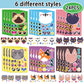 24 Sheets 8.3''  5.9'' Make Your Own Cat Stickers For Toddlers Kids Party Favors, Make A Face Stickers For Kids Activities Suppl