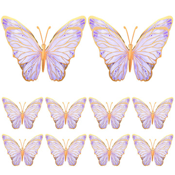 Geyee 10 Pcs Large Butterfly Centerpieces For Tables Butterfly Party Decorations 3D Paper Butterfly Table Toppers Centerpieces W