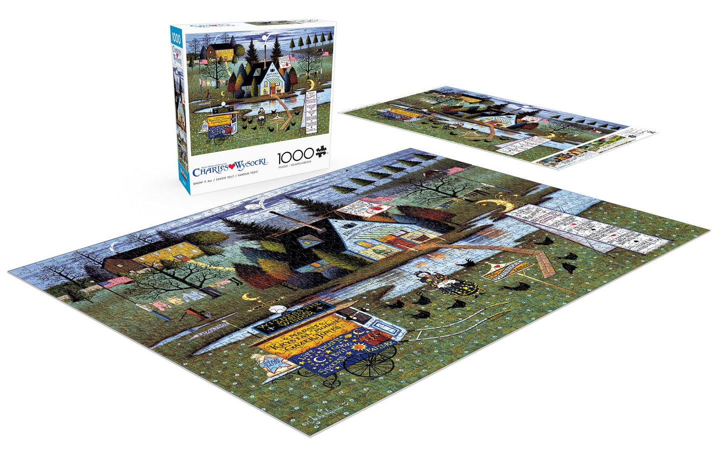 Buffalo Games 1000 Piece Jigsaw Puzzle - Charles Wysocki Know It All Americana Folk Art, Paper Material