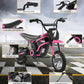 Elemara Electric Motorcycle For Kids, Dirt Bike Electric With Music & Bluetooth,350W Chain-Driven Motor,15.5 Mph & 150Lb Max,Twist-Grip Throttle & Hand-Operated Rear Brake,12' Air-Filled Tires-Pink