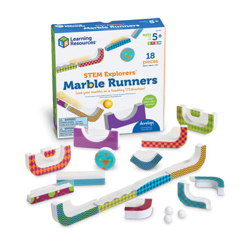 Learning Resources Stem Explorers Marble Runners - 18 Pieces, Ages 5+ Stem Toys And Activities For Kids, Brain Teaser Toys And Games, Kindergarten Games