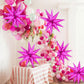 Hot Pink Star Balloons, 72 Pcs Star Foil Balloons, Explosion Starburst Cone Mylar Balloons Spike Balloons For Christmas Party Su
