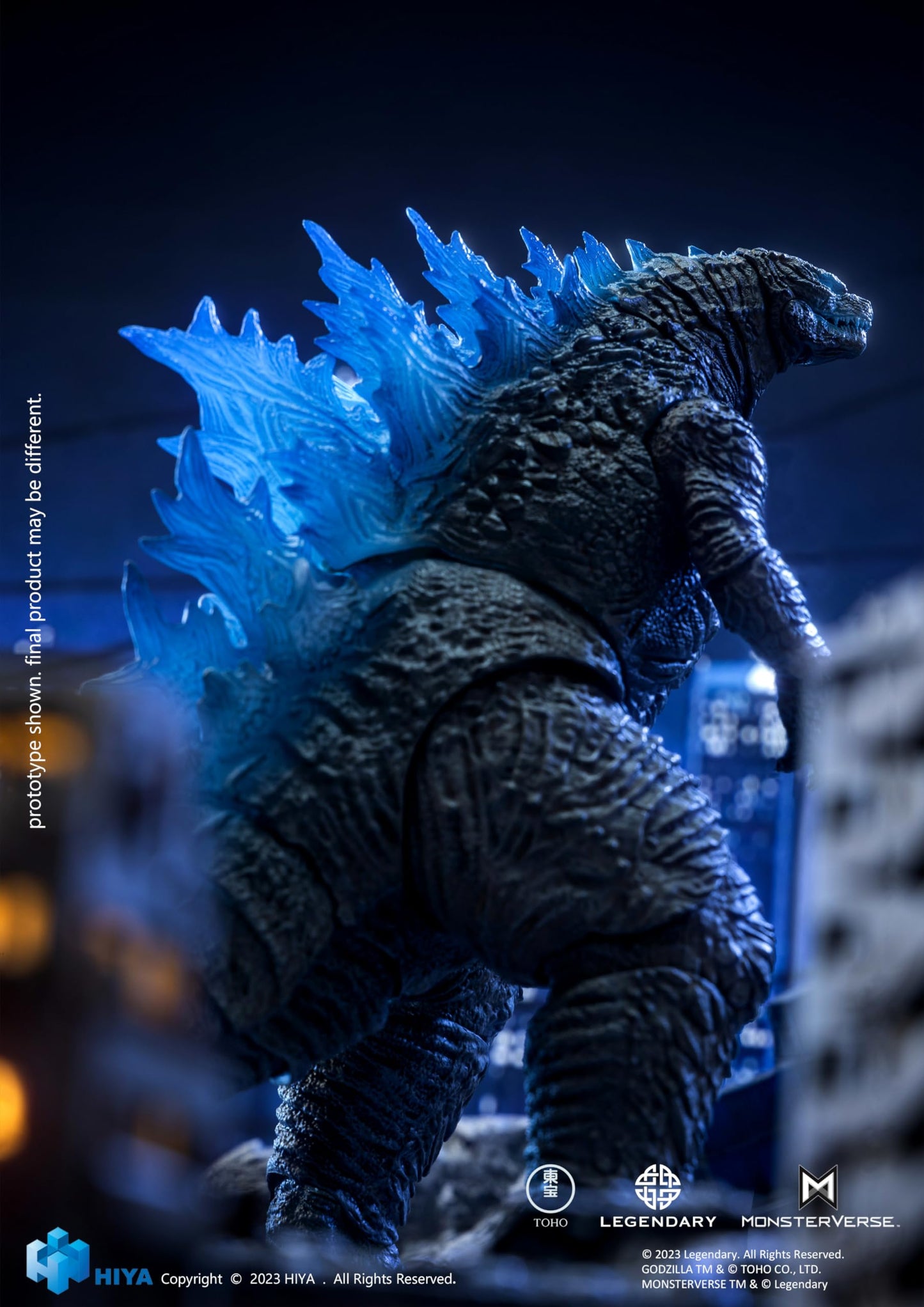 Hiya Toys Godzilla vs. Kong Heat Ray Godzilla Figure - 7" Translucent Plastic EBG0070