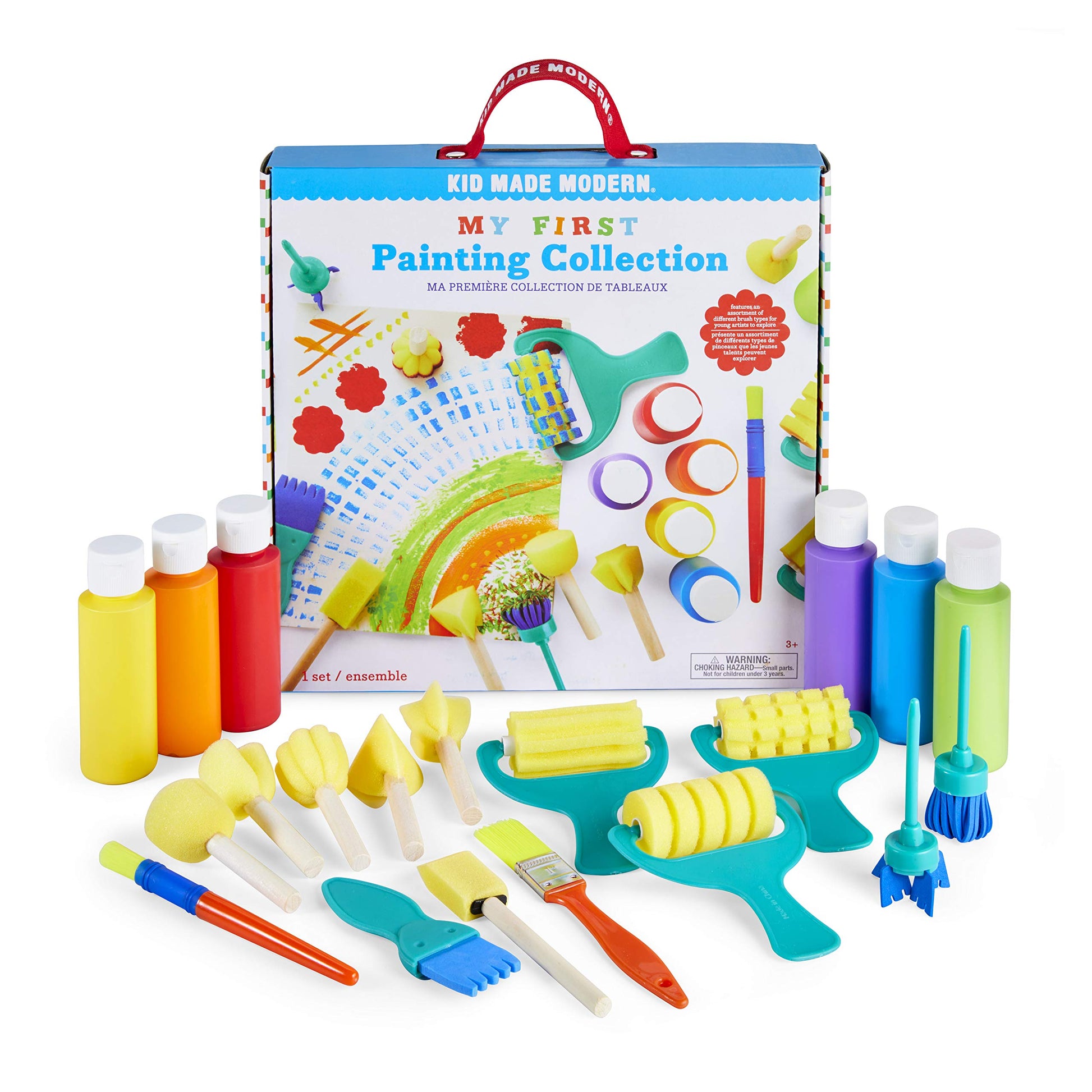 Kid Made Modern My First Painting Collection - Kids Paint Set Ages 3 4 5 6 7 8+ - Non Toxic Painting Supplies Kits & Washable Pa