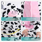 Michley Animal Hooded Romper Kids Flannel Halloween Cosplay Pajamas Costume 3-12T For Autumn Winter, Cow, 7-8T, Size120