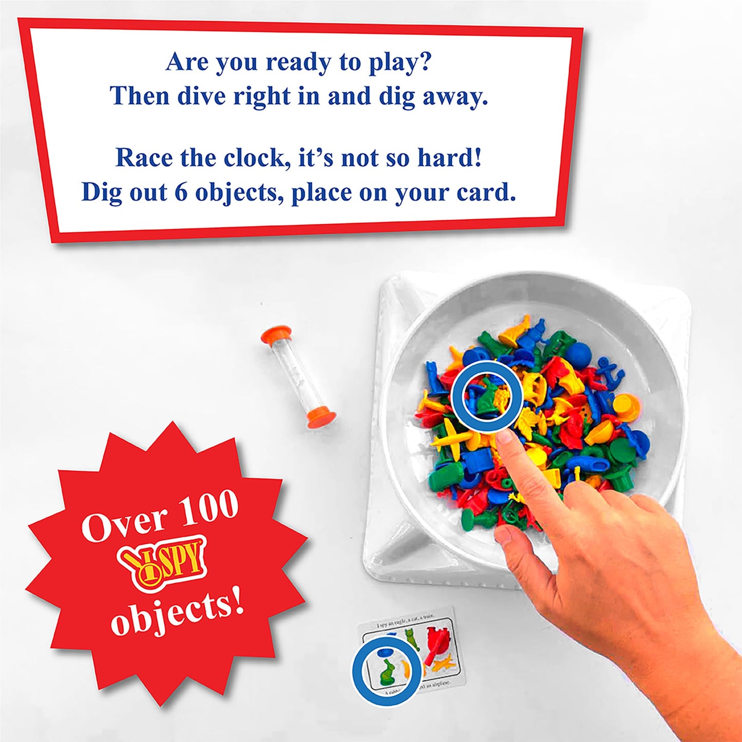 Briarpatch I SPY Dig In Game, Preschool Learning Toy, Cardboard, Multi, Model 06101