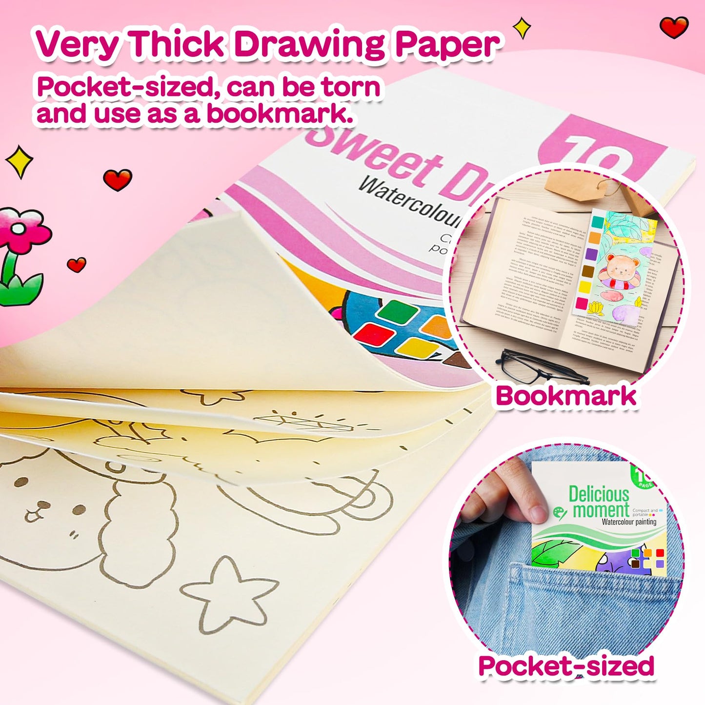 FQKIOMY Paint with Water Books for Kids Ages 3-5,Water Coloring Book Mess Free Coloring for Toddlers 2-4,Creative Arts and Craft