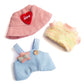 17 cm Doll Clothes  3-Piece Set Stylish Clothes for 17cm Doll  enhanced Outfit with Accessories for Doll - Red Heart Pink Hat & Tshirt & Star Romper (NO Doll)