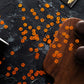 EMAAN Halloween Confetti Pumpkin Sequins, Small Orange PVC Table Sprinkle, Model EM-Confetti-pumpkin