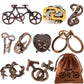 9pcs Metal Puzzle for mature-themed Disentanglement Puzzles Lock Puzzle Games Set Gift for mature-themeds Teenagers Kids