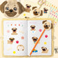 Cy2Side 6Pcs Bago Dog Diary With Lock And Keys For Girls Bago Dog Plush Secret Journal Diary Journaling Set For Writing Make Your Own Scrapbook With Crafts Idea Birthday Gifts For Teen Girls Diy Gifts