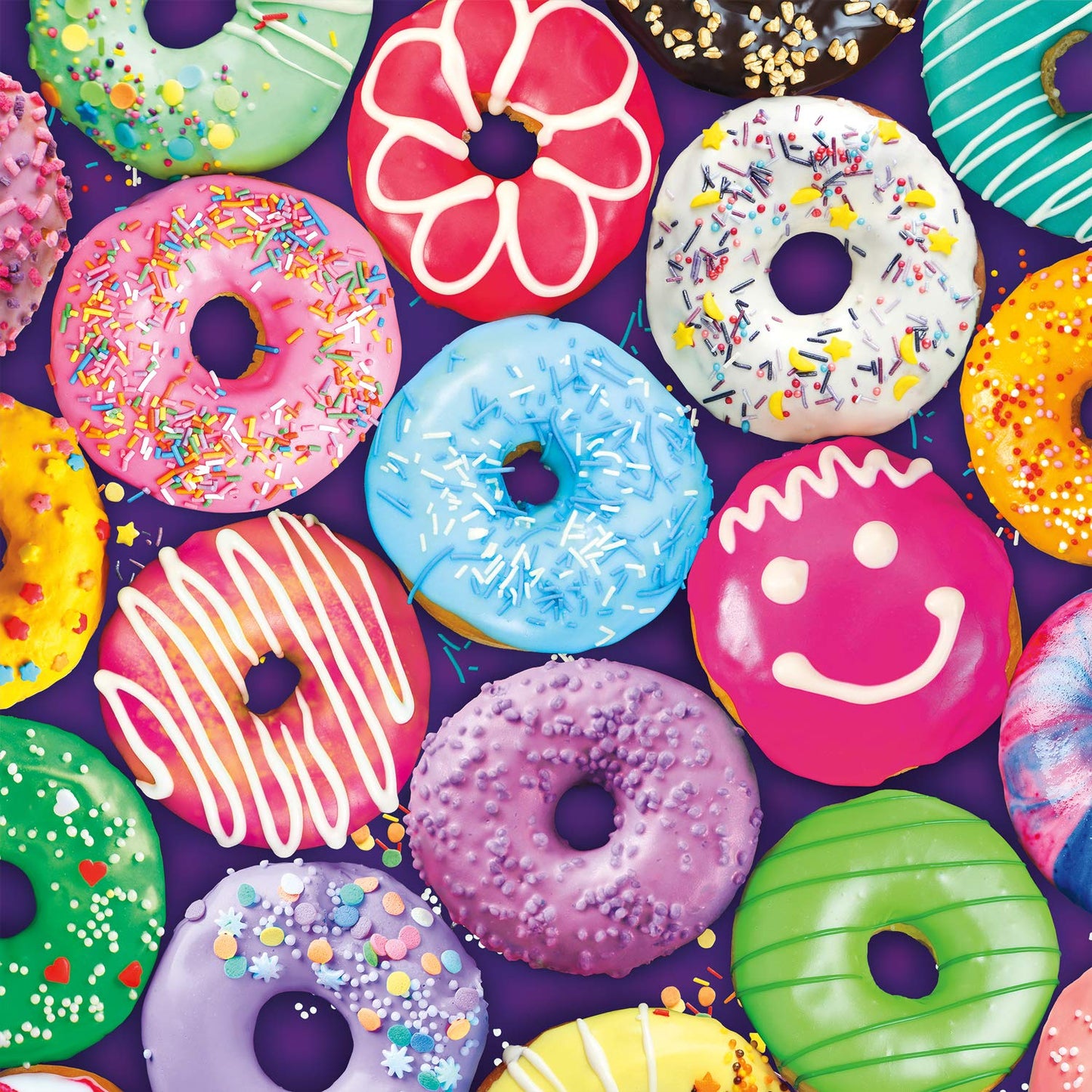 Buffalo Games - Delightful Donuts - 300 Large Piece Jigsaw Puzzle Multicolor, 18'L X 18'W