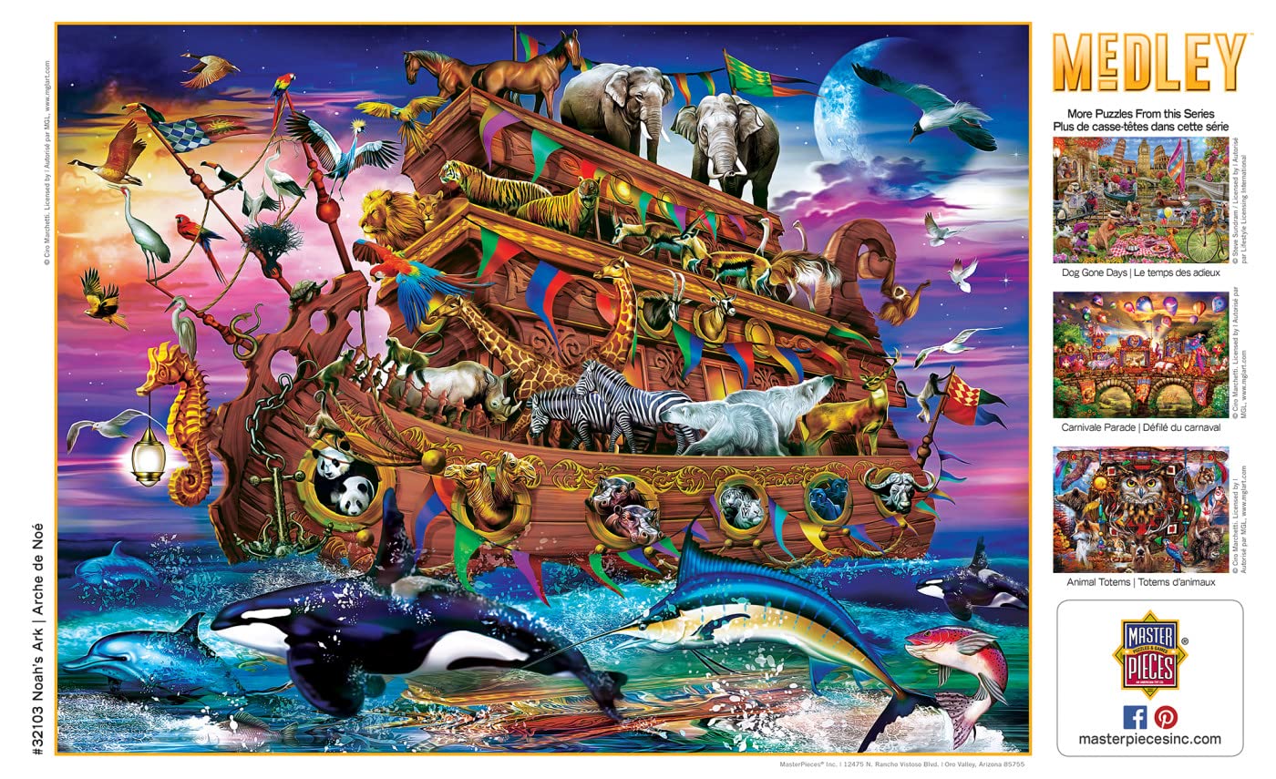 Masterpieces 300 Piece EZ Grip Jigsaw Puzzle - Noah's Arc - 18x24