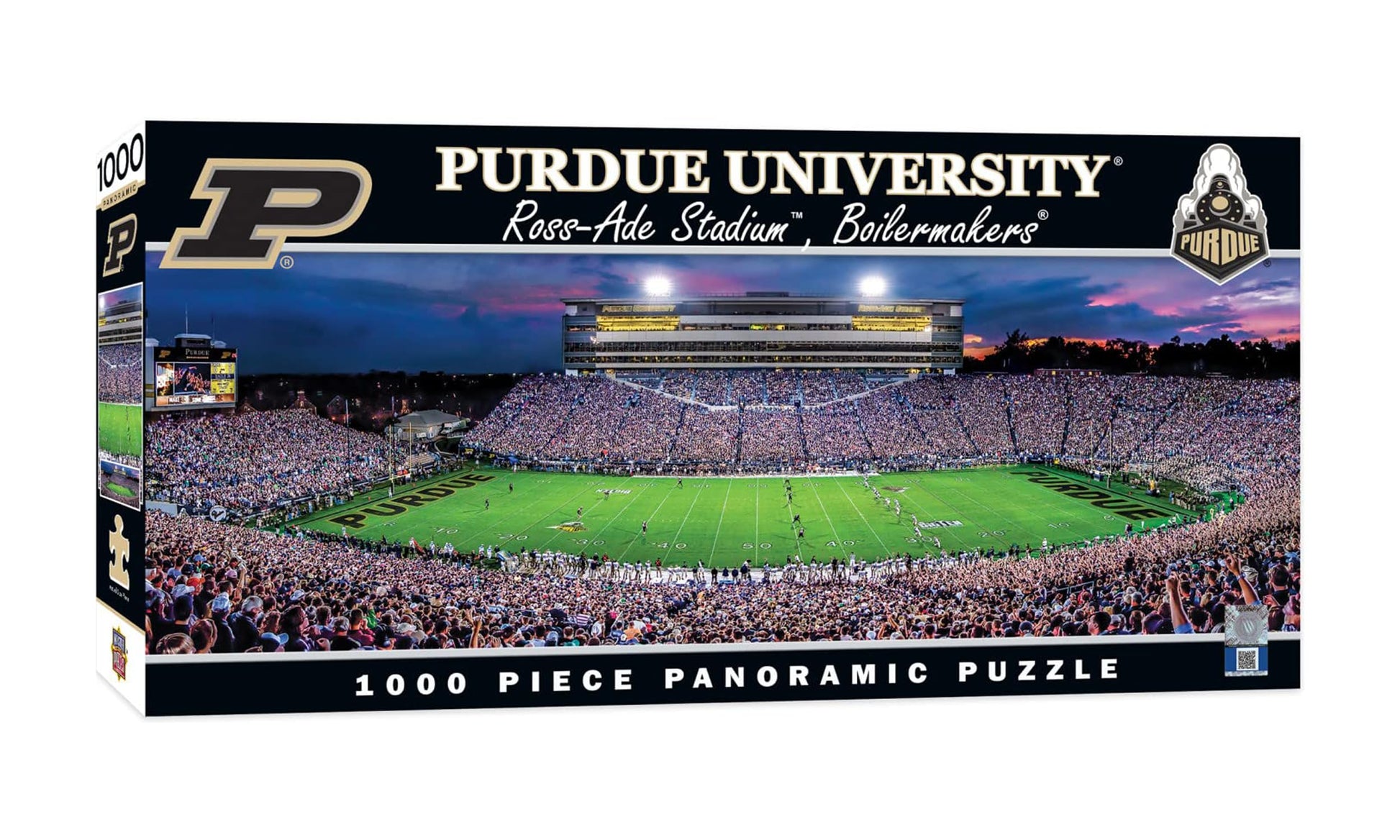 MasterPieces - 1000 Piece Jigsaw Puzzle, NCAA Purdue Boilermakers, Panoramic Football Stadium View, Fun for Adults and Family, 1