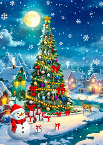 1000 Piece Puzzle For Adults Christmas Snowscape Christmas Puzzle, Snowing Village Scene Christmas Puzzles 1000 Pieces, Christmas Puzzles For Adults Christmas Jigsaw Puzzle Christmas Vacation Puzzle