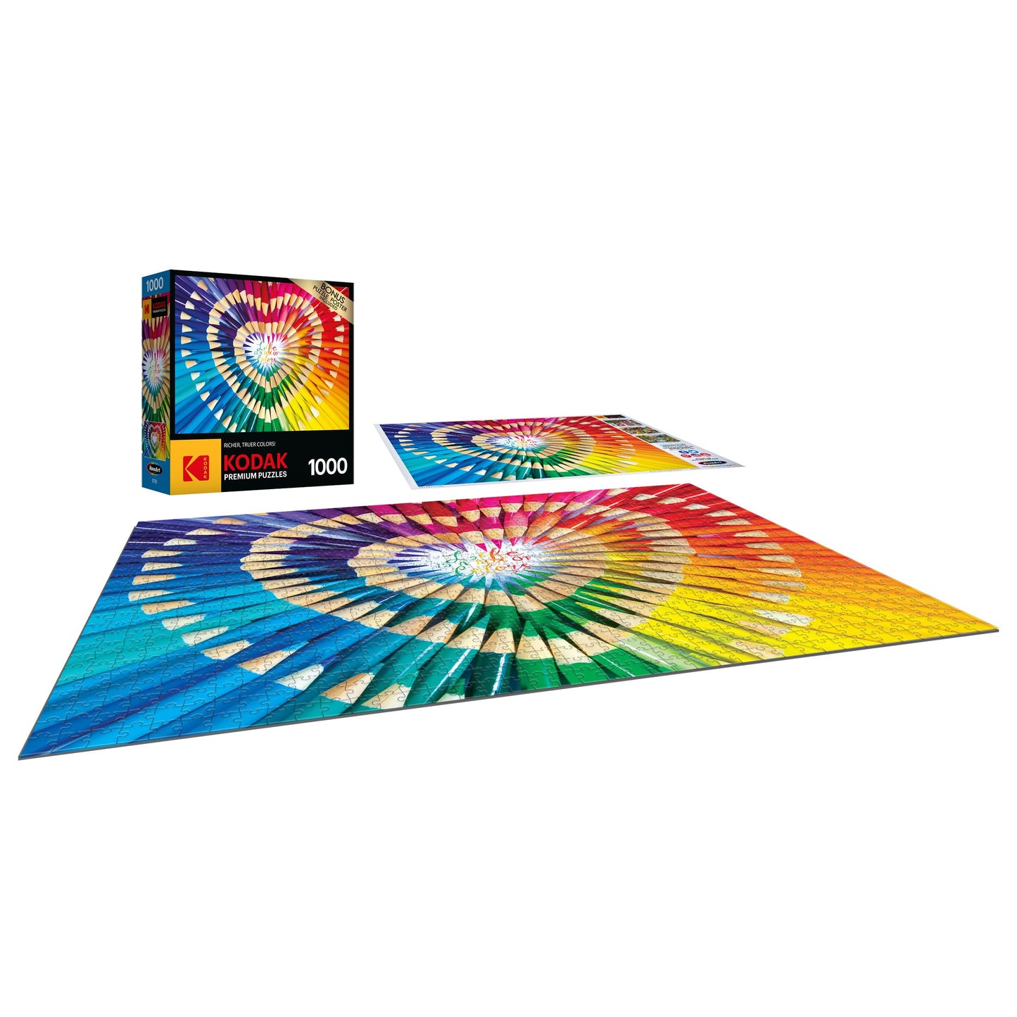 RoseArt 1000 Piece Jigsaw Puzzle - Kodak Premium, Multi-colored, Paper Material, Model 8700ZZBS, Perfect for Adults